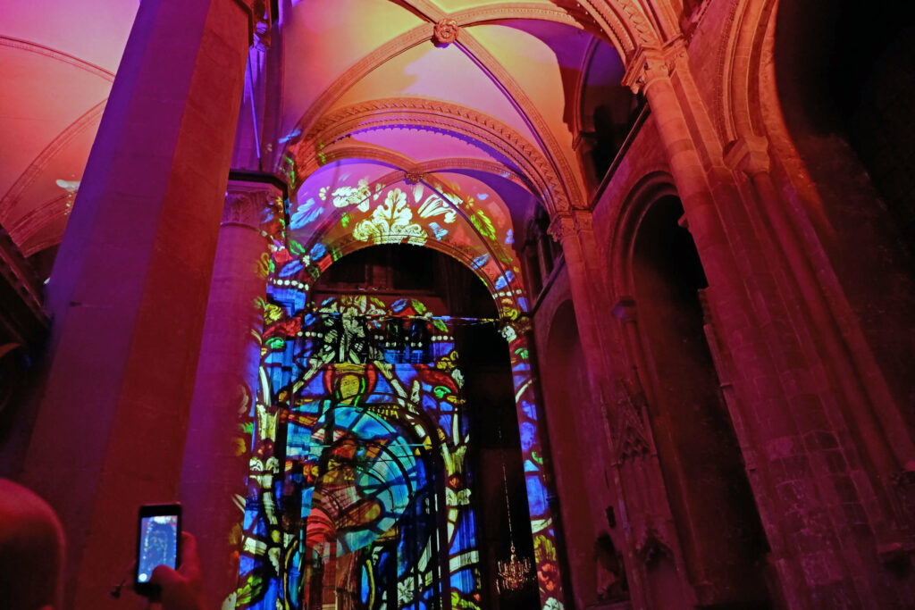 Luxmuralis' Shine: Let There Be Light! show at Canterbury Cathedral