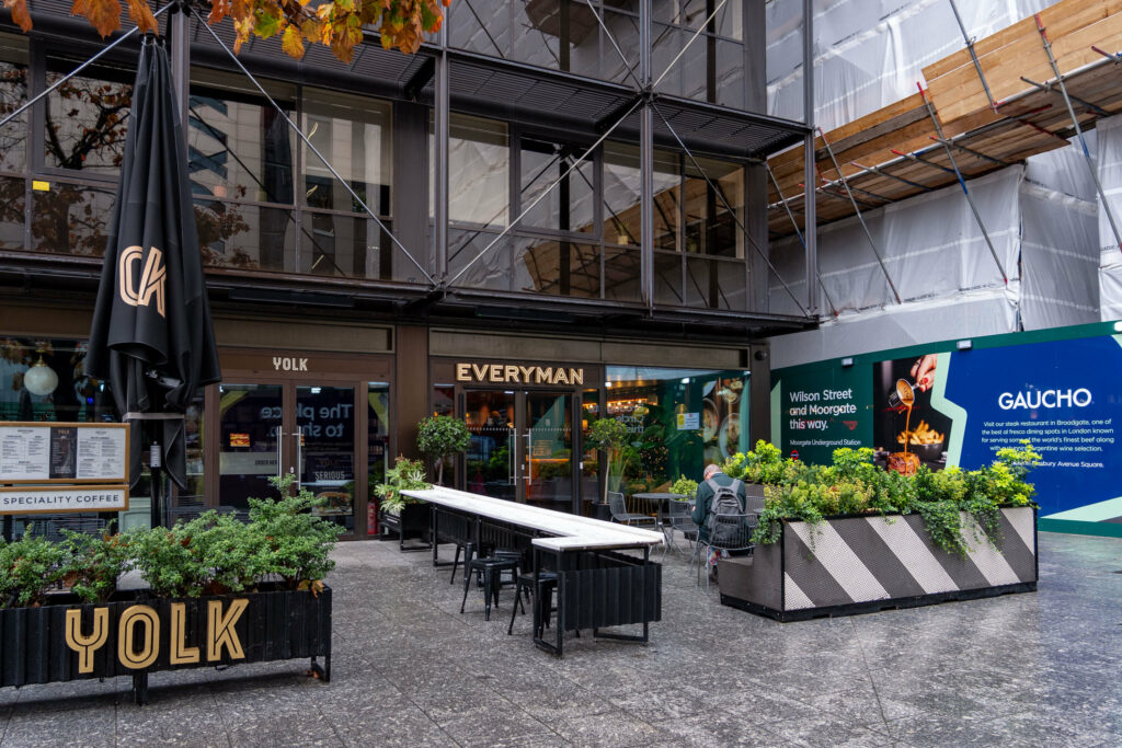 Exterior of the Everyman Cinema in Broadgate, London