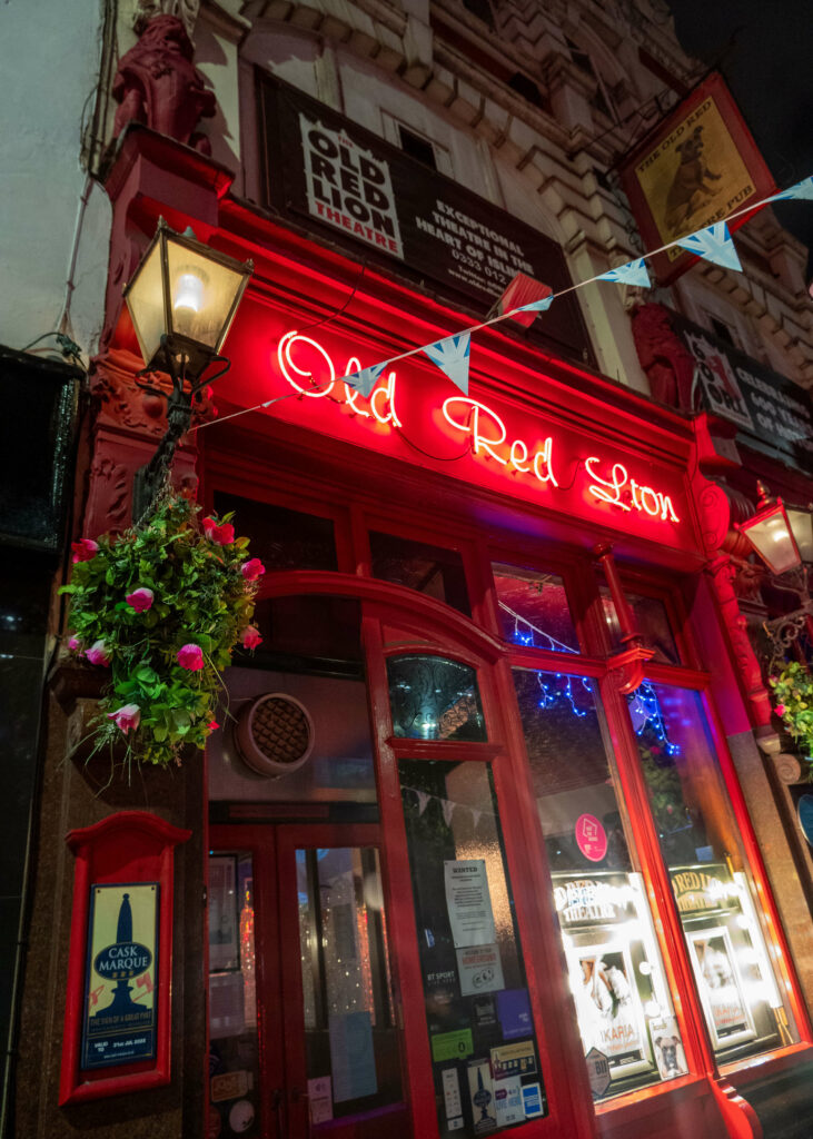 The exterior of London's Old Red Lion Theatre