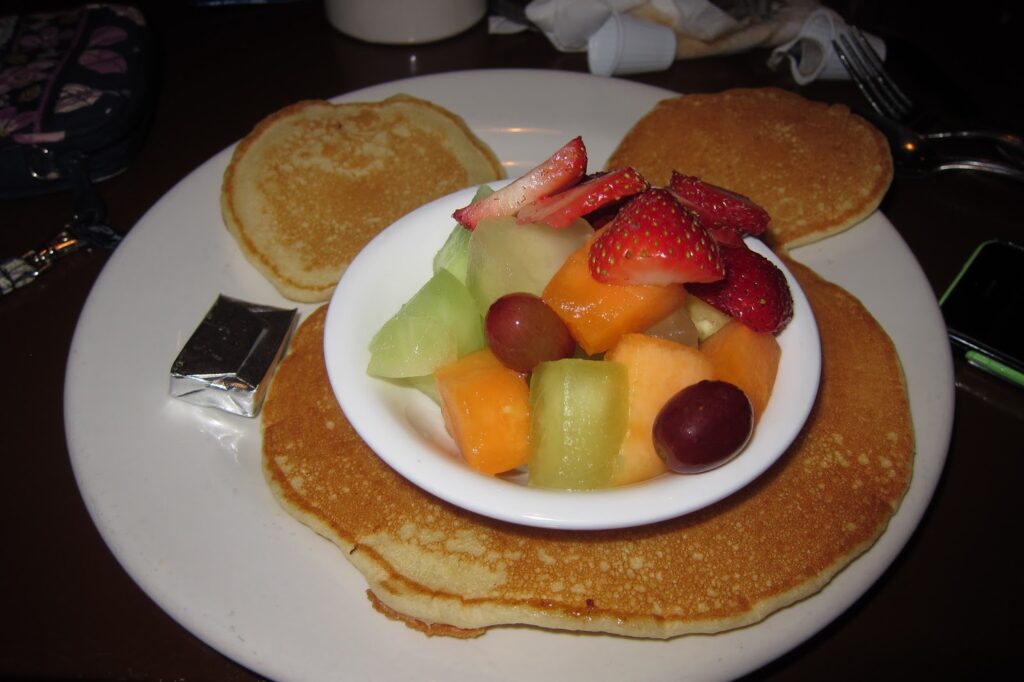 Mickey Mouse pancakes for breakfast at Puckett's on Church Street, Nashville