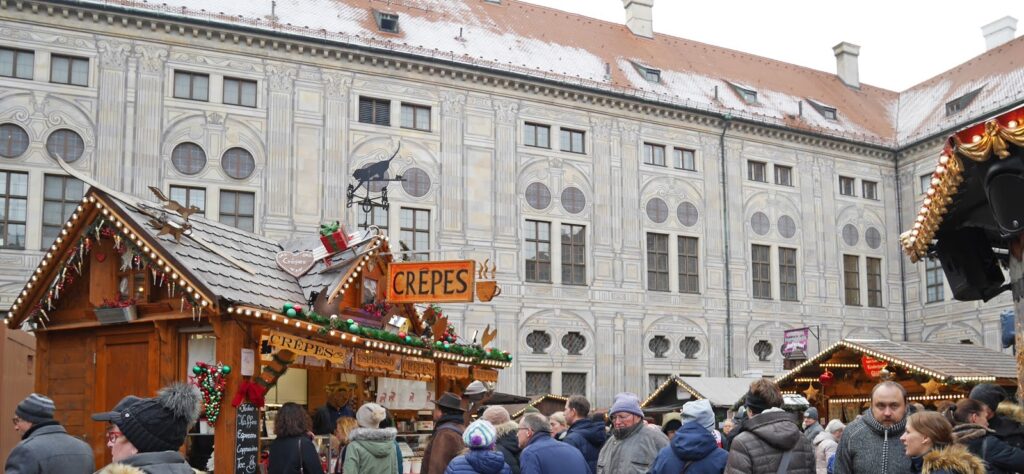 Food stalls at the Munich Christmas Markets