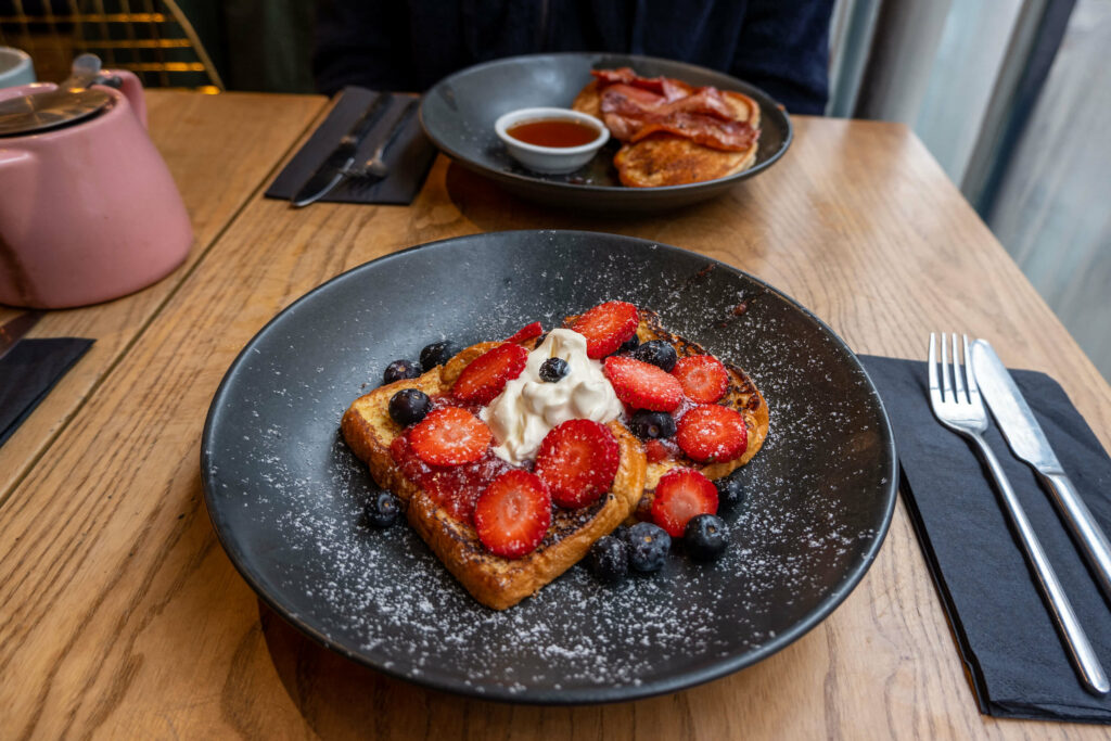 French toast with fruit at Lost Sheep Coffee & Kitchen, Canterbury