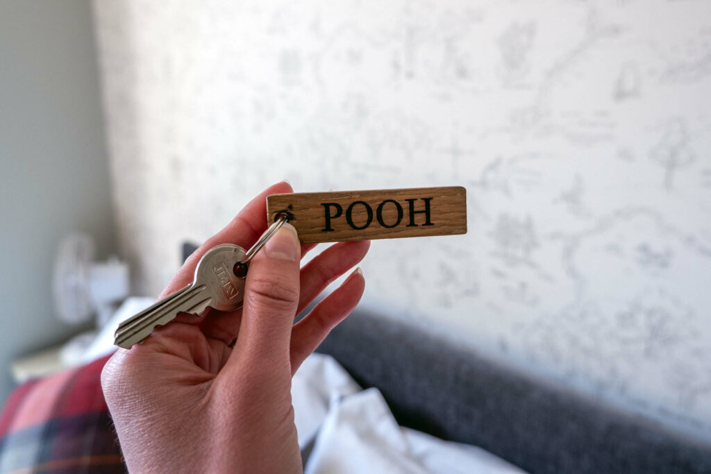 Room key for the Pooh room at The Anchor Inn in Hartfield, East Sussex