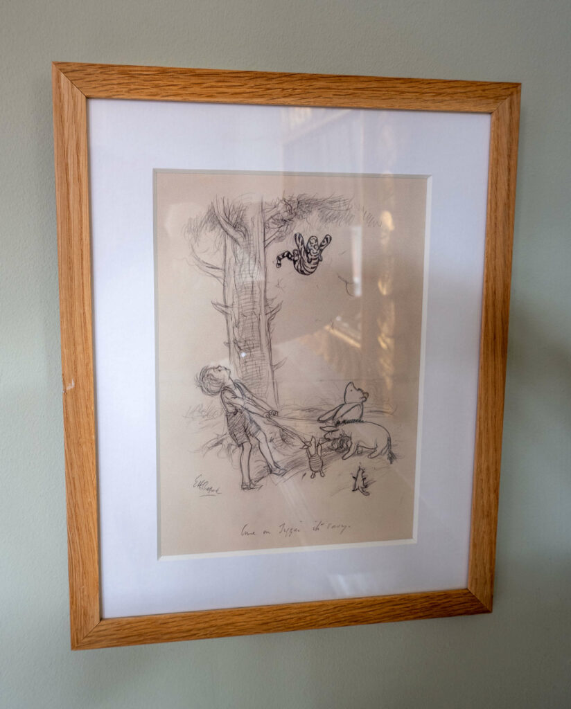 Winnie the Pooh artwork at The Anchor Inn in Hartfield, East Sussex