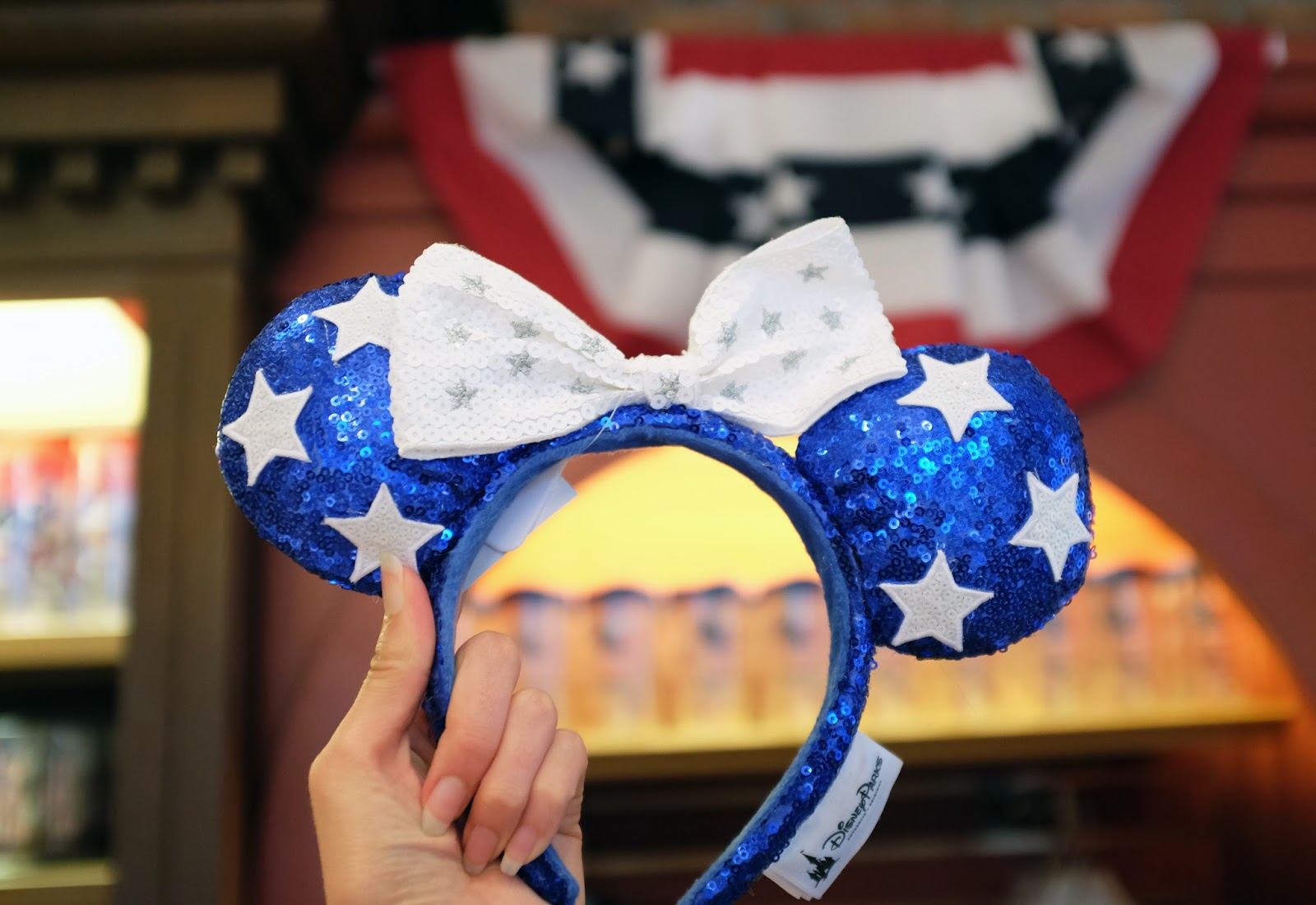 Independence Day Minnie Mouse ears at Epcot