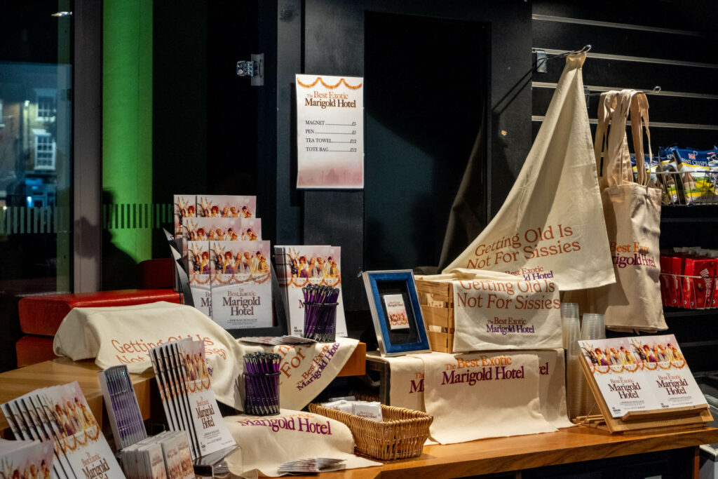 The Best Exotic Marigold Hotel souvenirs in the lobby of The Marlowe Theatre, Canterbury