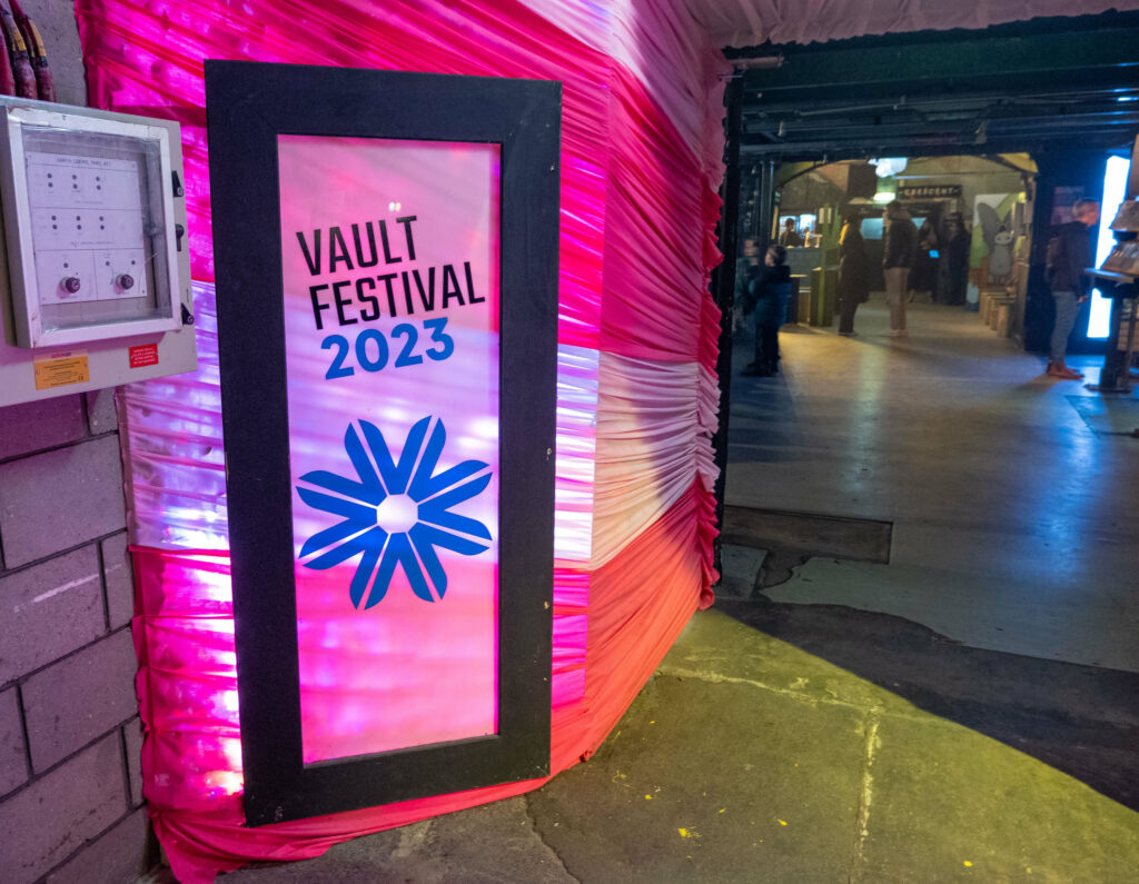 VAULT Festival 2023 sign, London