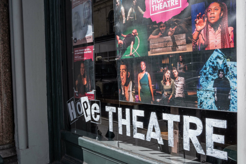 Window display at The Hope Theatre, Islington