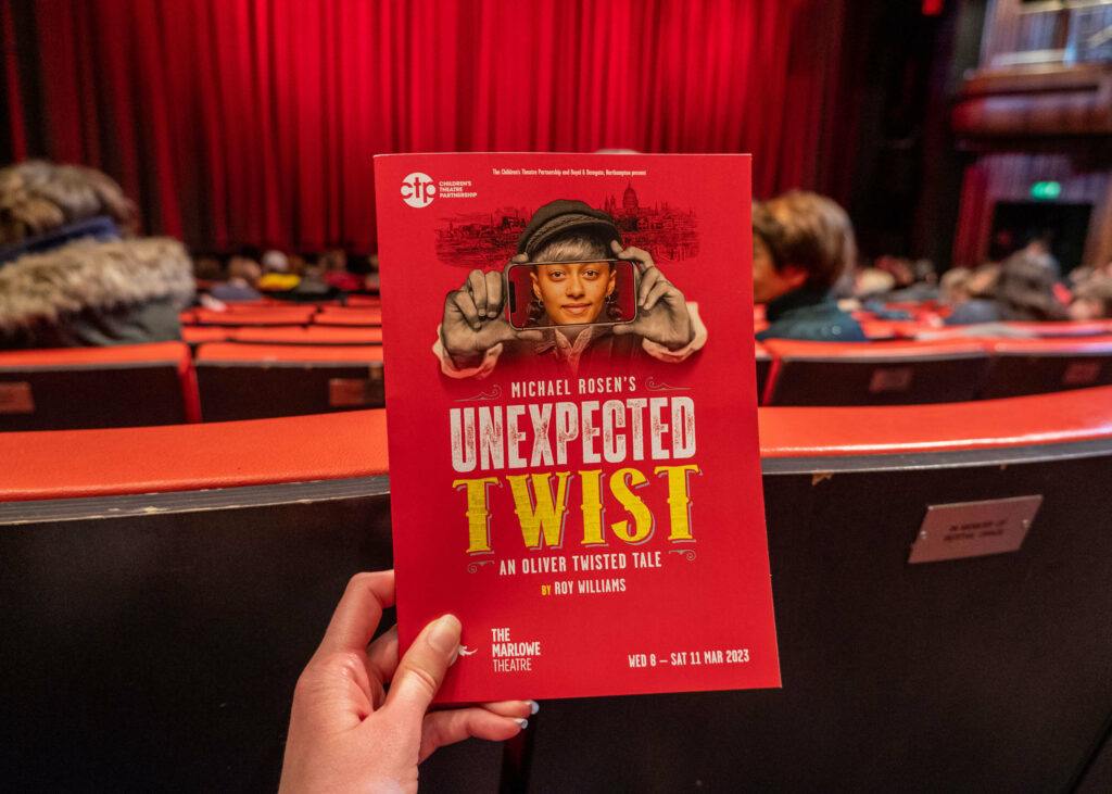 Unexpected Twist programme in The Marlowe Theatre's auditorium, Canterbury