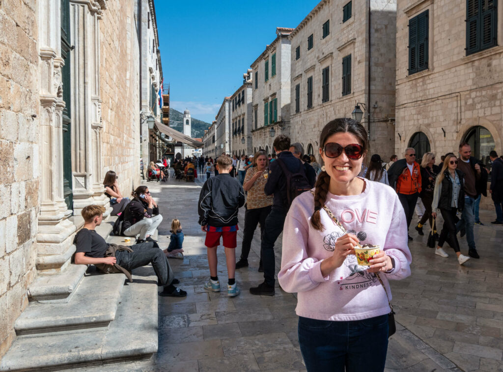 Kat Masterson exploring Dubrovnik old town, Croatia