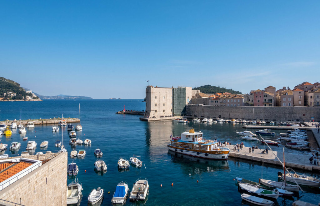 Old town harbour in Dubrovnik, Croatia