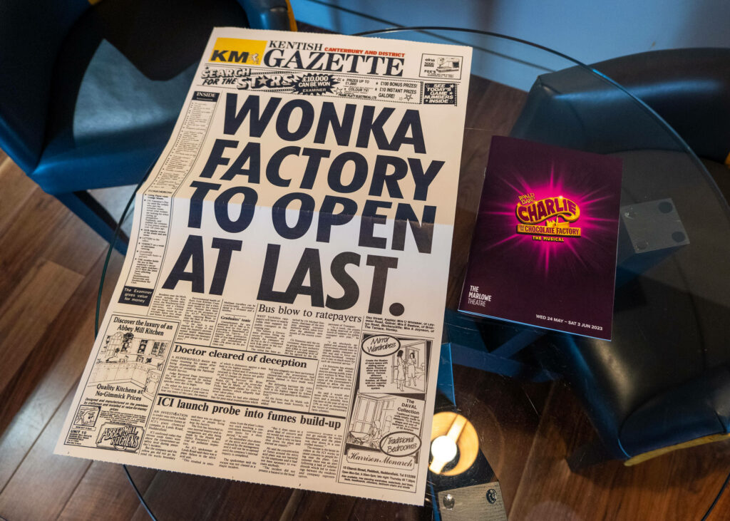 Charlie and the Chocolate Factory - The Musical newspaper prop (Kent edition)