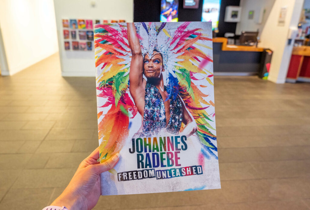 Johannes Radebe: Freedom Unleashed programme inside The Marlowe Theatre in Canterbury, Kent