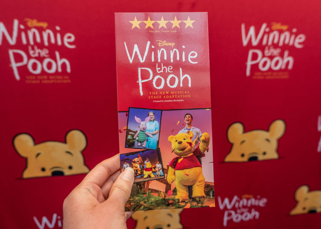 Winnie the Pooh musical stage adaptation leaflet at Riverside Studios, London