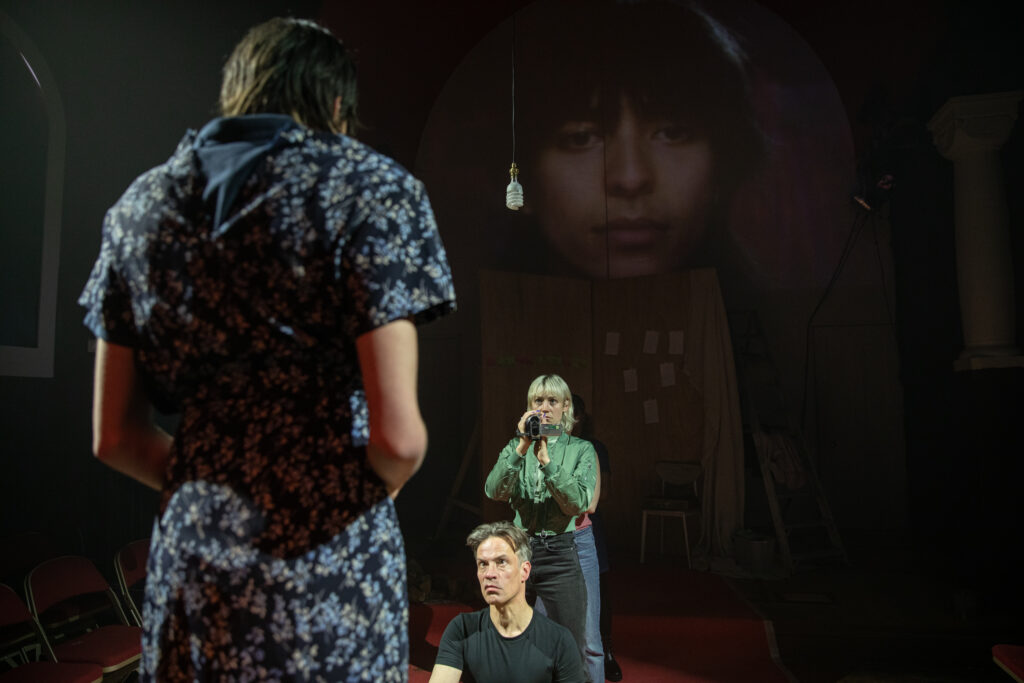 Tom (Felix Kai), Celeste (Iona Champain) and Bobby (Justin Butcher) in a production photo for Dream School at The Space Theatre