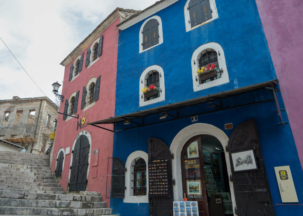 Colourful architecture in Mostar, Bosnia and Herzegovina