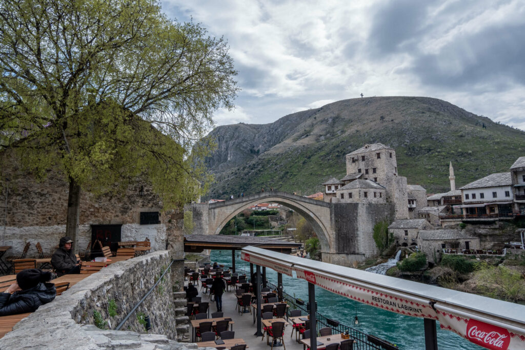 Views of the Old Bridge in Mostar, Bosnia and Herzegovina