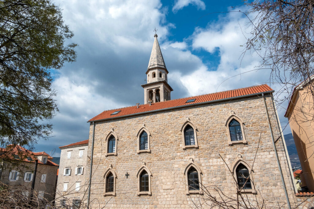 Architecture in Budva old town, Montenegro