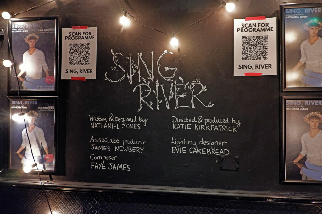 Sing, River promotional artwork at The Hope Theatre, Islington