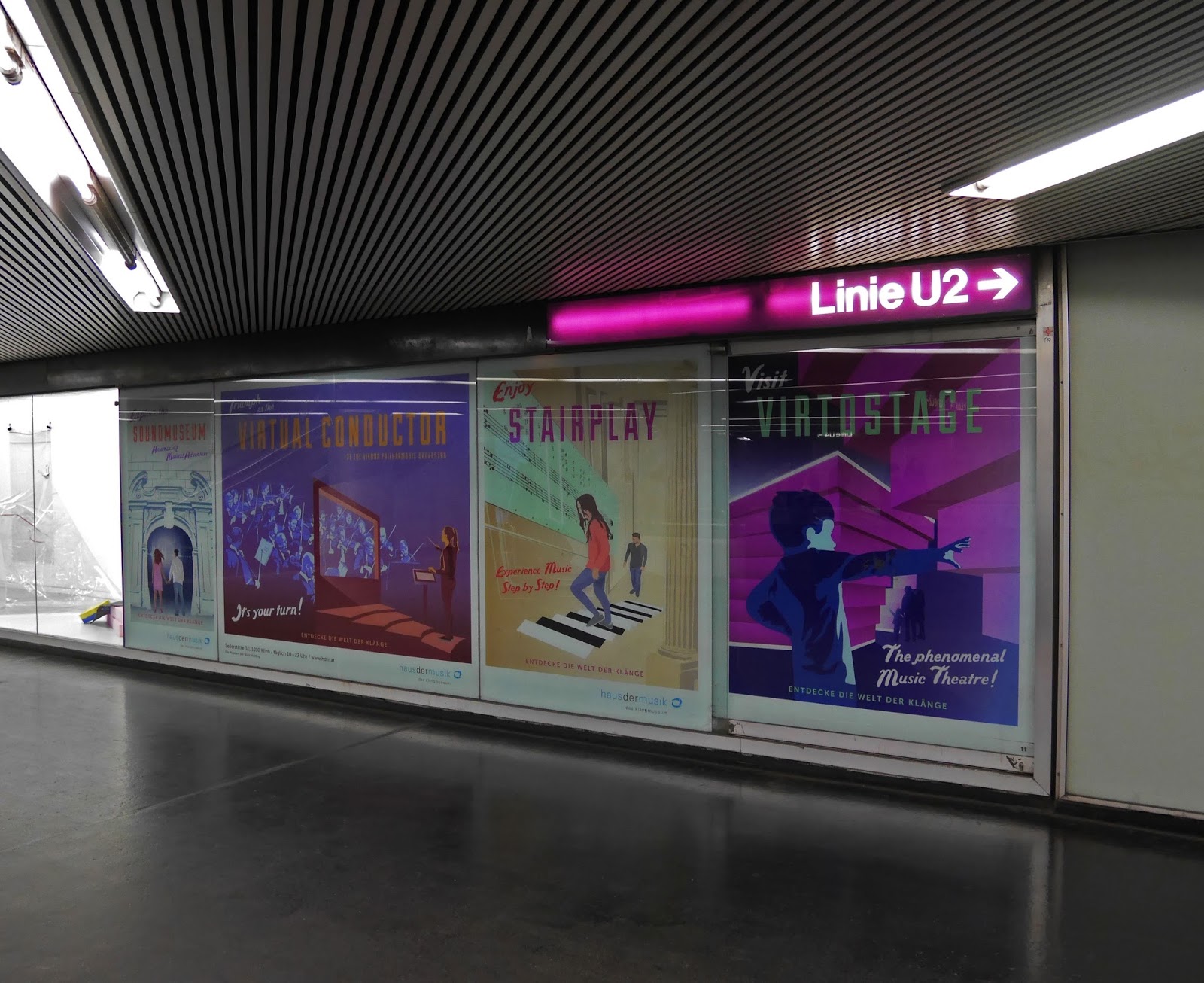 An underground station in Vienna, Austria