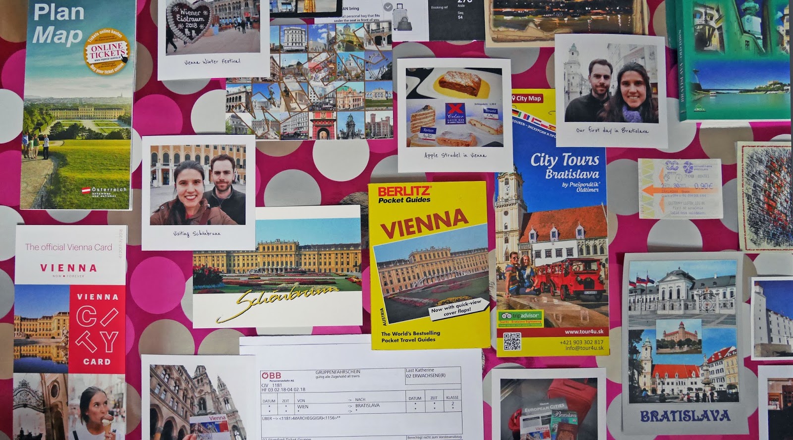 Photos, postcards, leaflets and stickers from Vienna, Austria