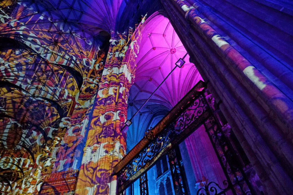 Luxmuralis' Shine: Let There Be Light! show at Canterbury Cathedral