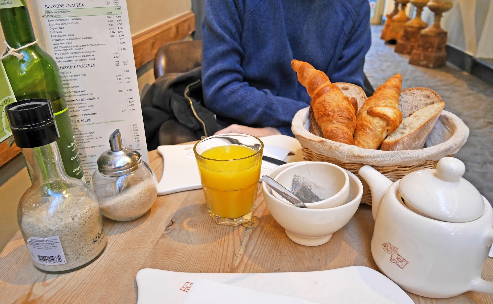 Pastries for breakfast at Le Pain Quotidien, Bruges
