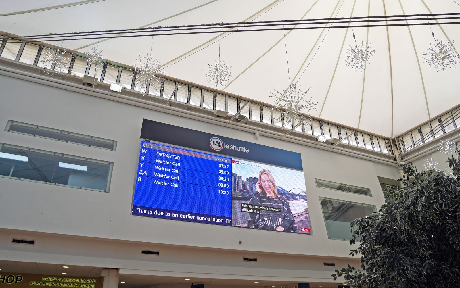 Eurotunnel Terminal at Folkestone. Driving to Bruges via the Channel Tunnel.