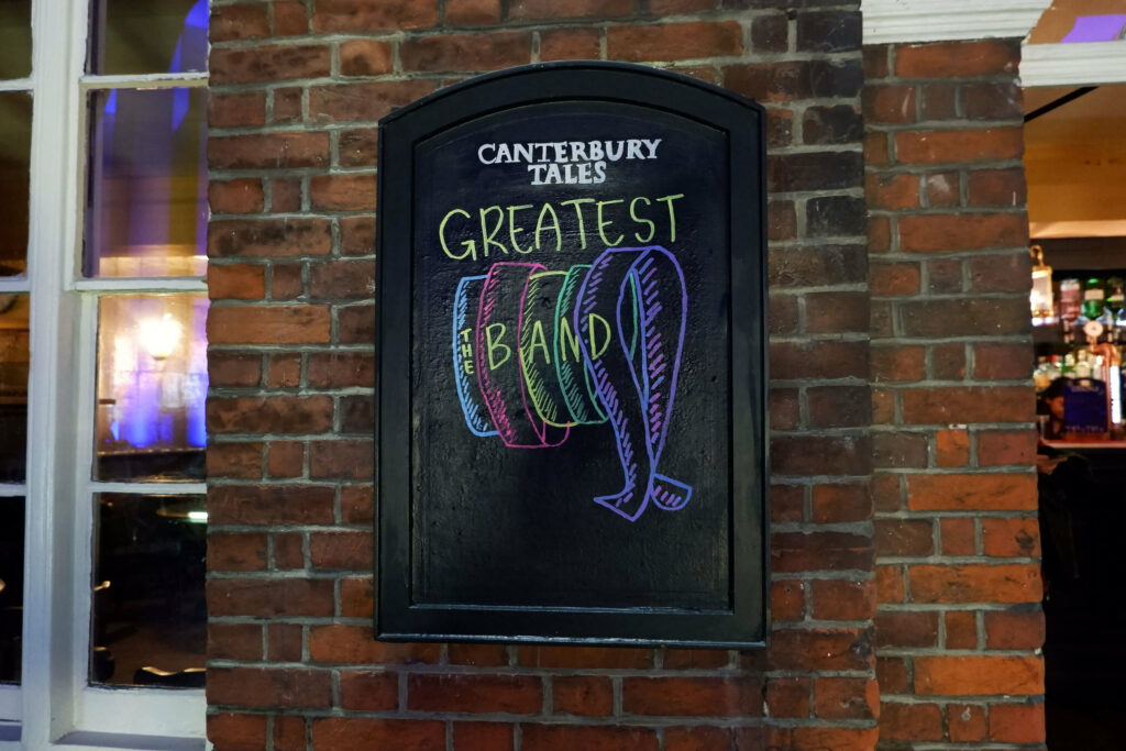 Greatest Days artwork at the Canterbury Tales pub opposite The Marlowe Theatre