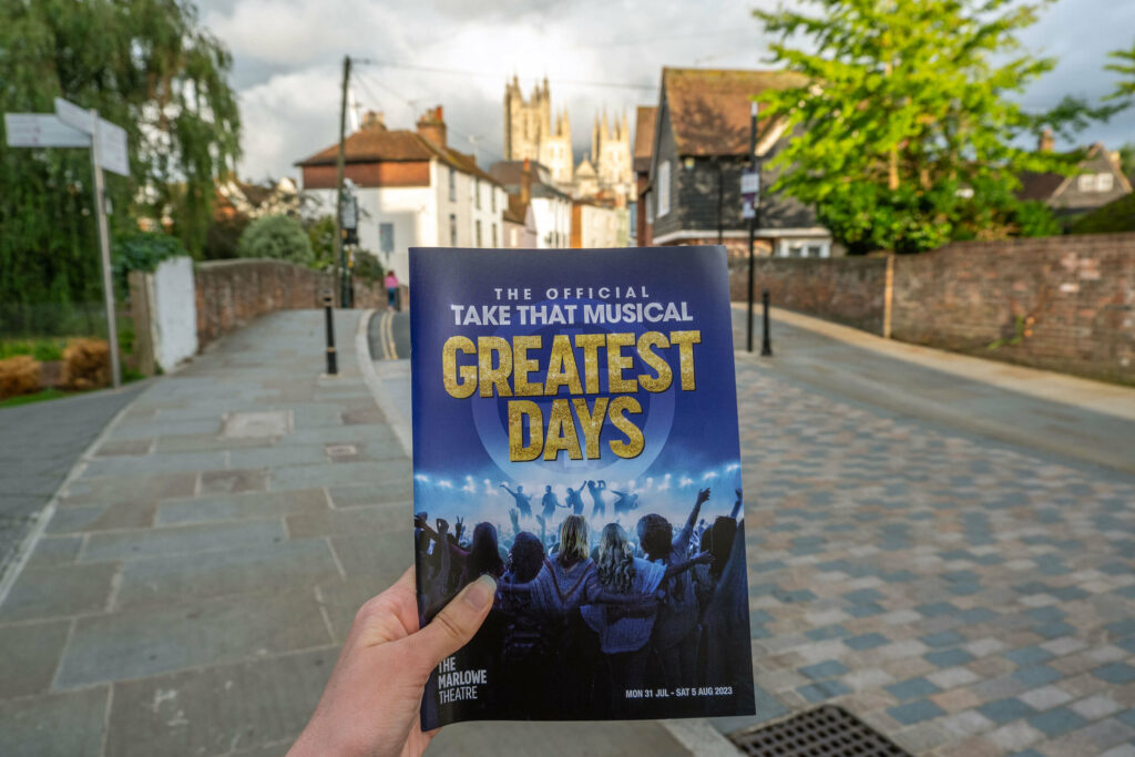 Greatest Days programme in front of Canterbury Cathedral