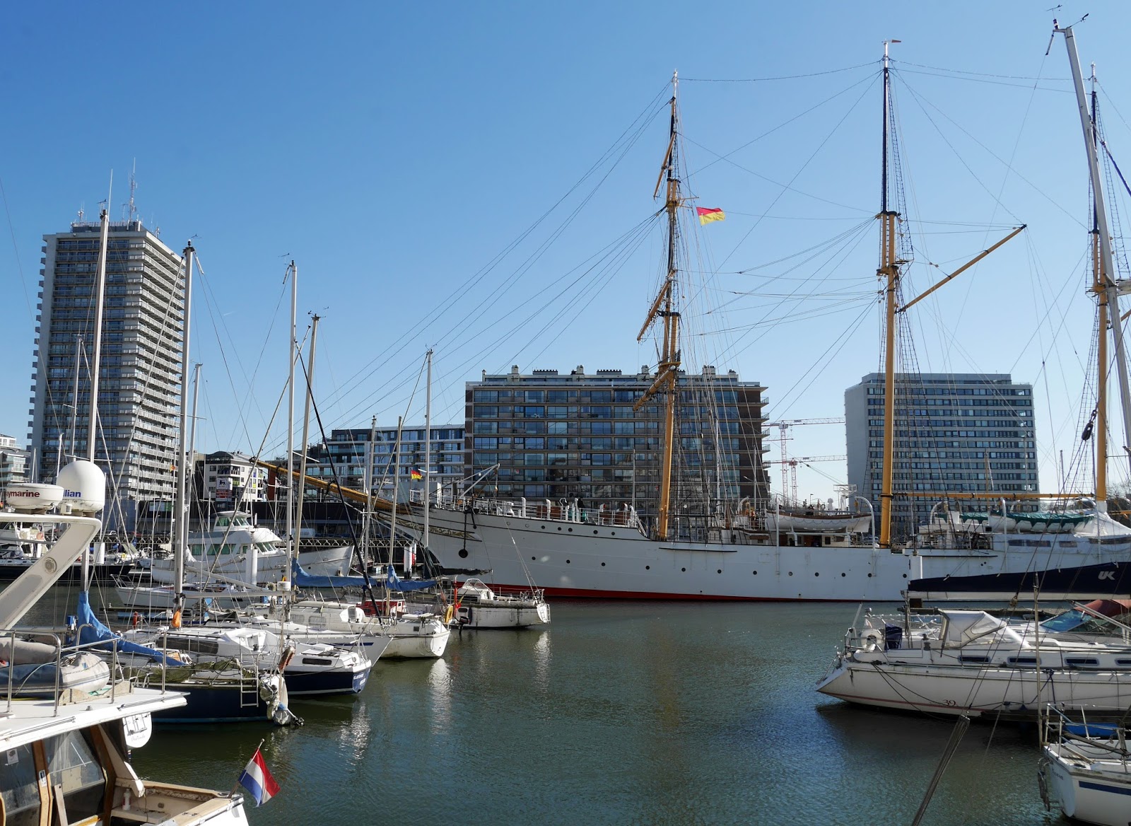 Boats docked at Ostend, Belgium