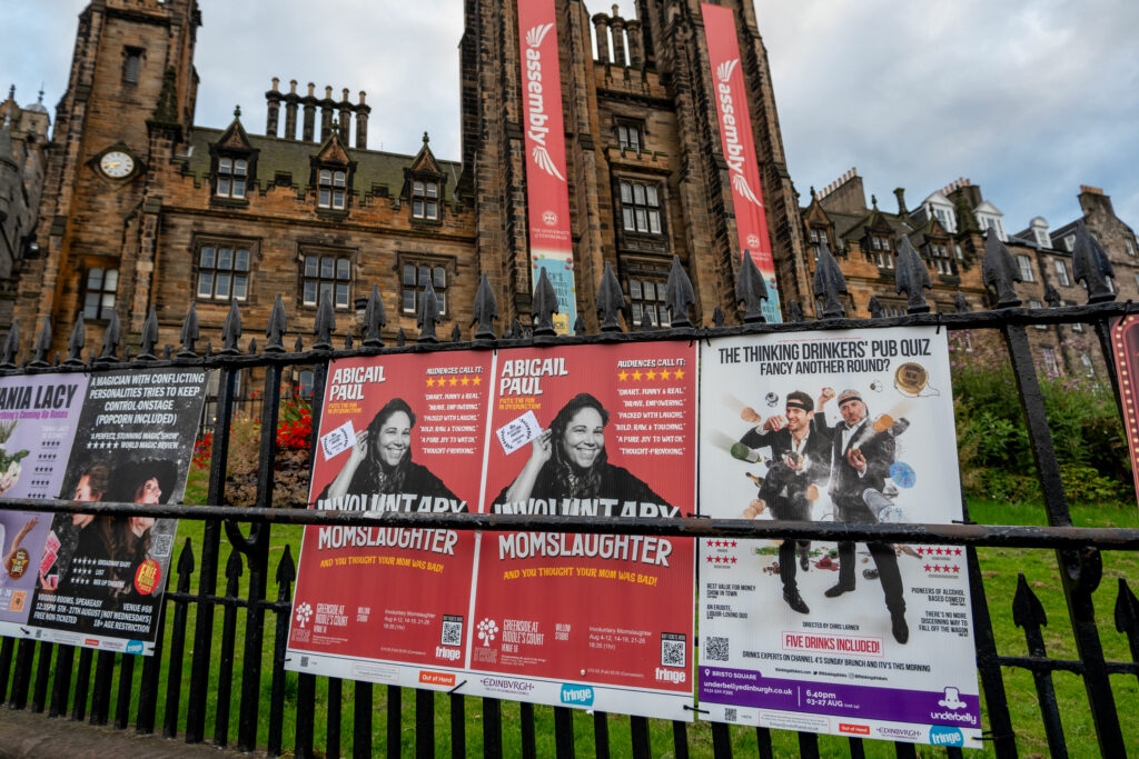 Promotional posters for Abigail Paul: Involuntary Momslaughter, Edinburgh Fringe