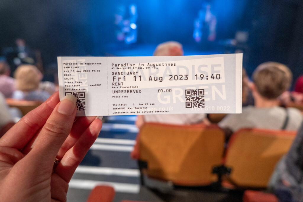 RENT (Bare Productions) ticket at Paradise in Augustines, Edinburgh Fringe