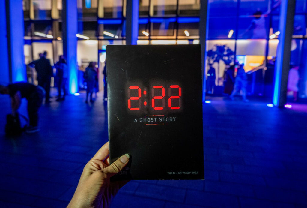 2:22 A Ghost Story programme in front of The Marlowe Theatre, Canterbury