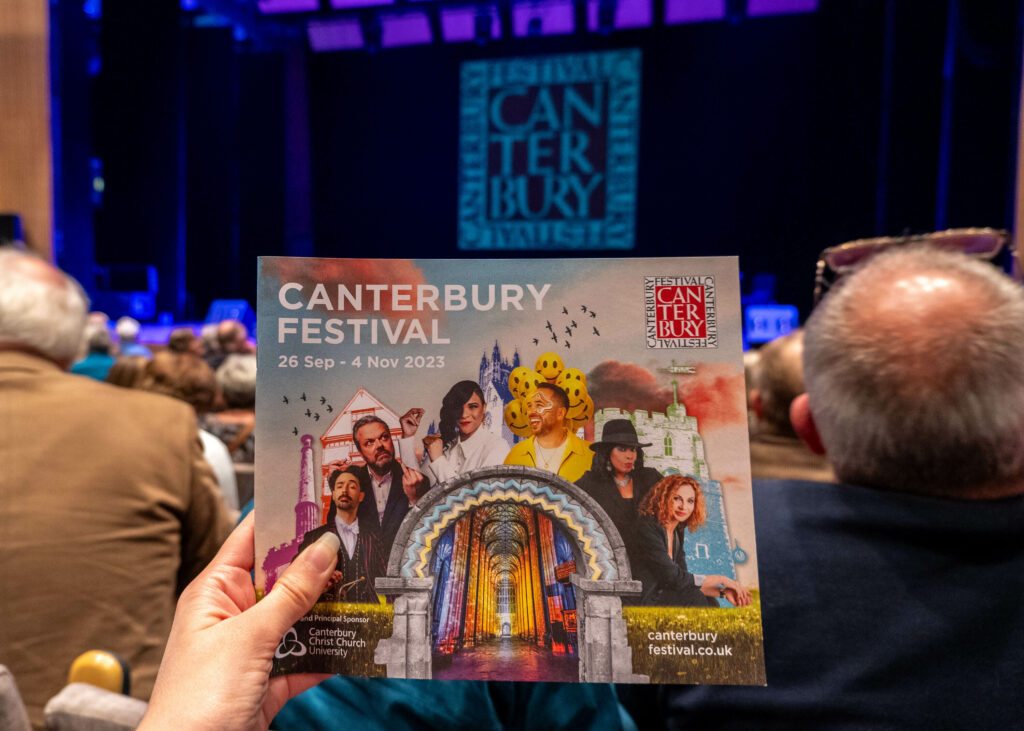 Canterbury Festival programme inside the Great Hall of Kent College