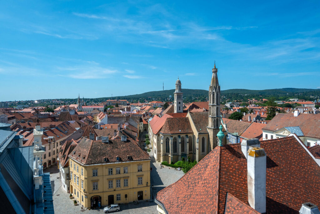 Historic Sopron from the top of the Fire Tower, Hungary