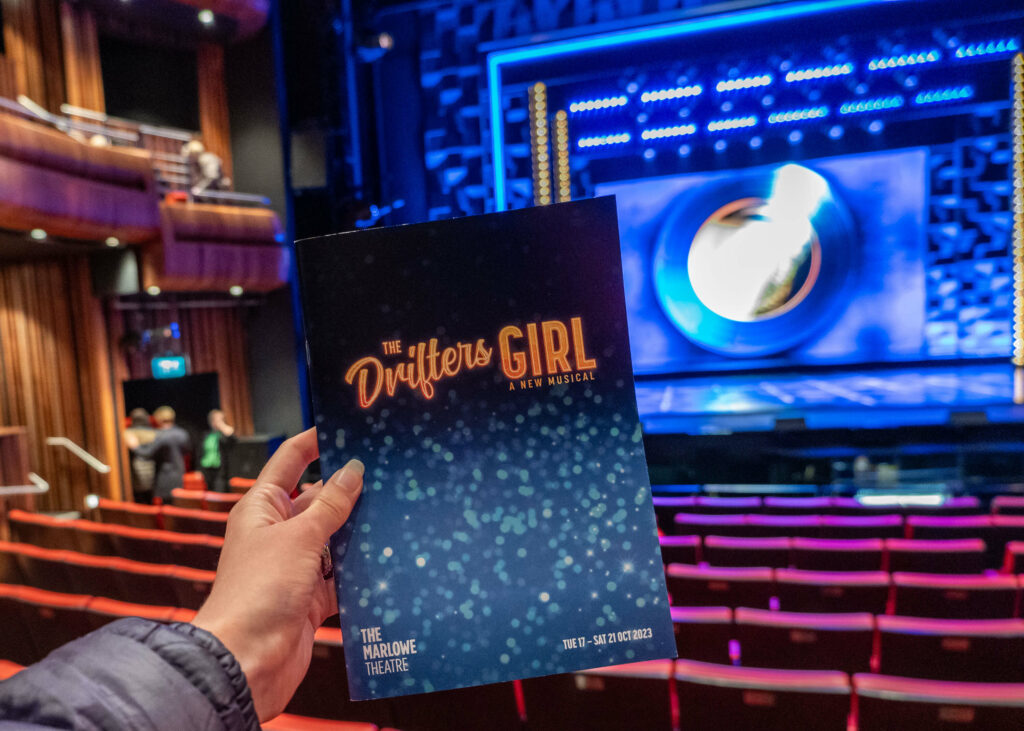 The Drifters Girl programme in The Marlowe Theatre auditorium, Canterbury