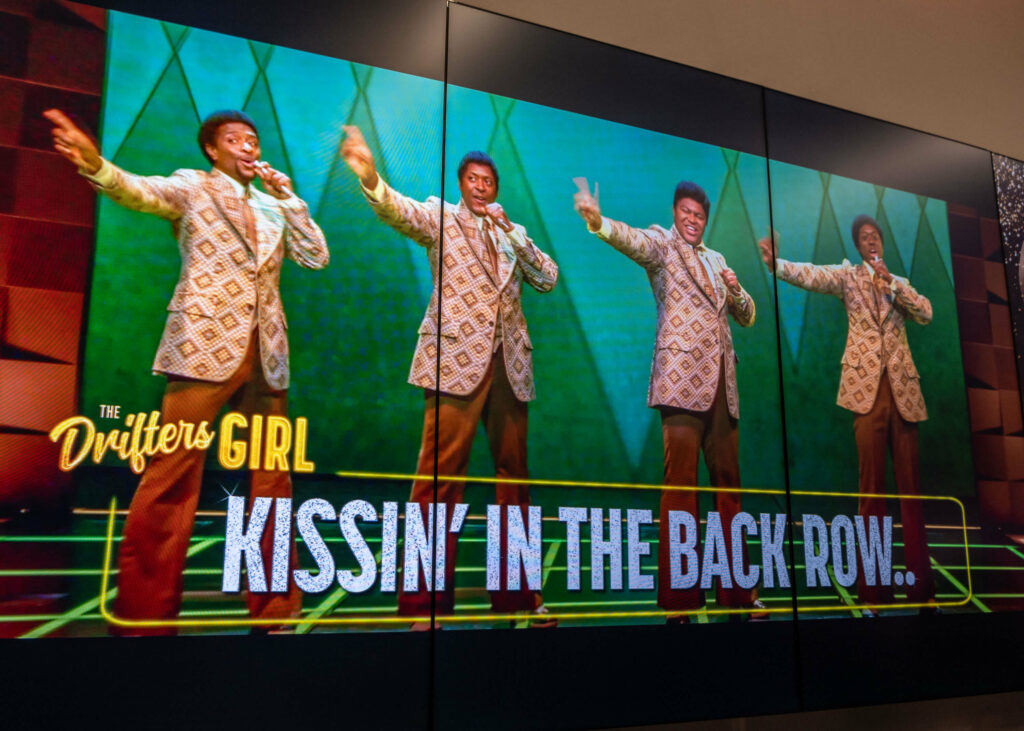 The Drifters Girl promotional video in the lobby of The Marlowe Theatre, Canterbury