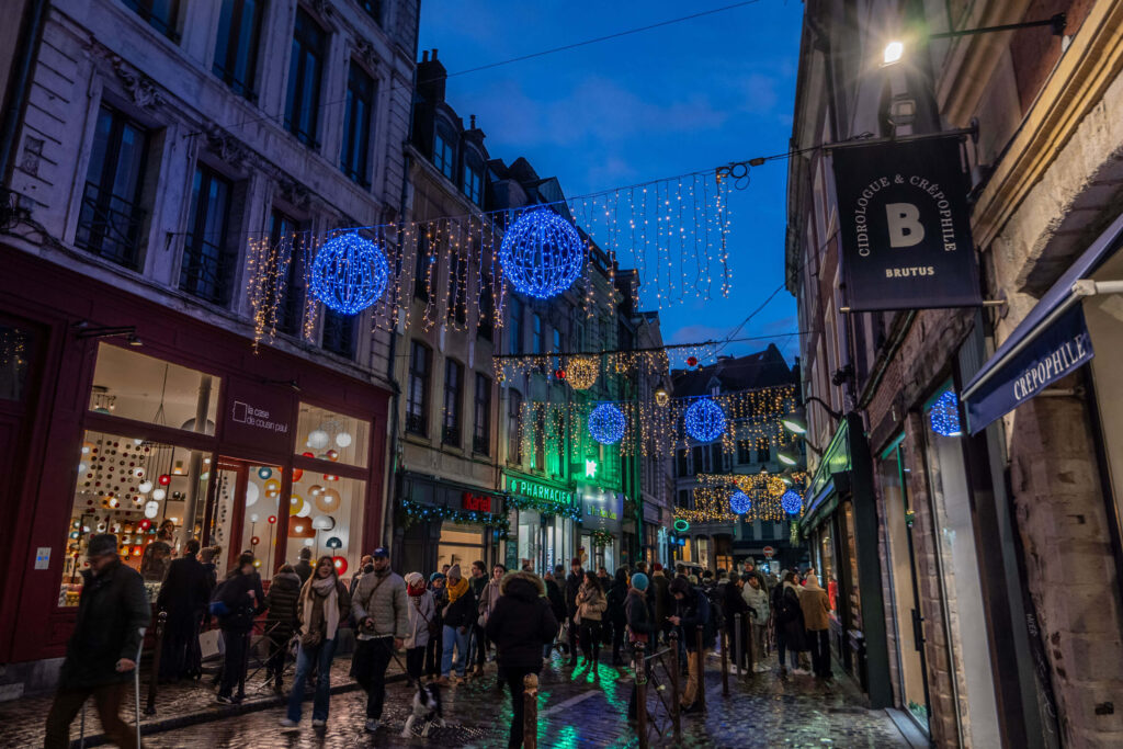 Christmas lights in Lille city centre