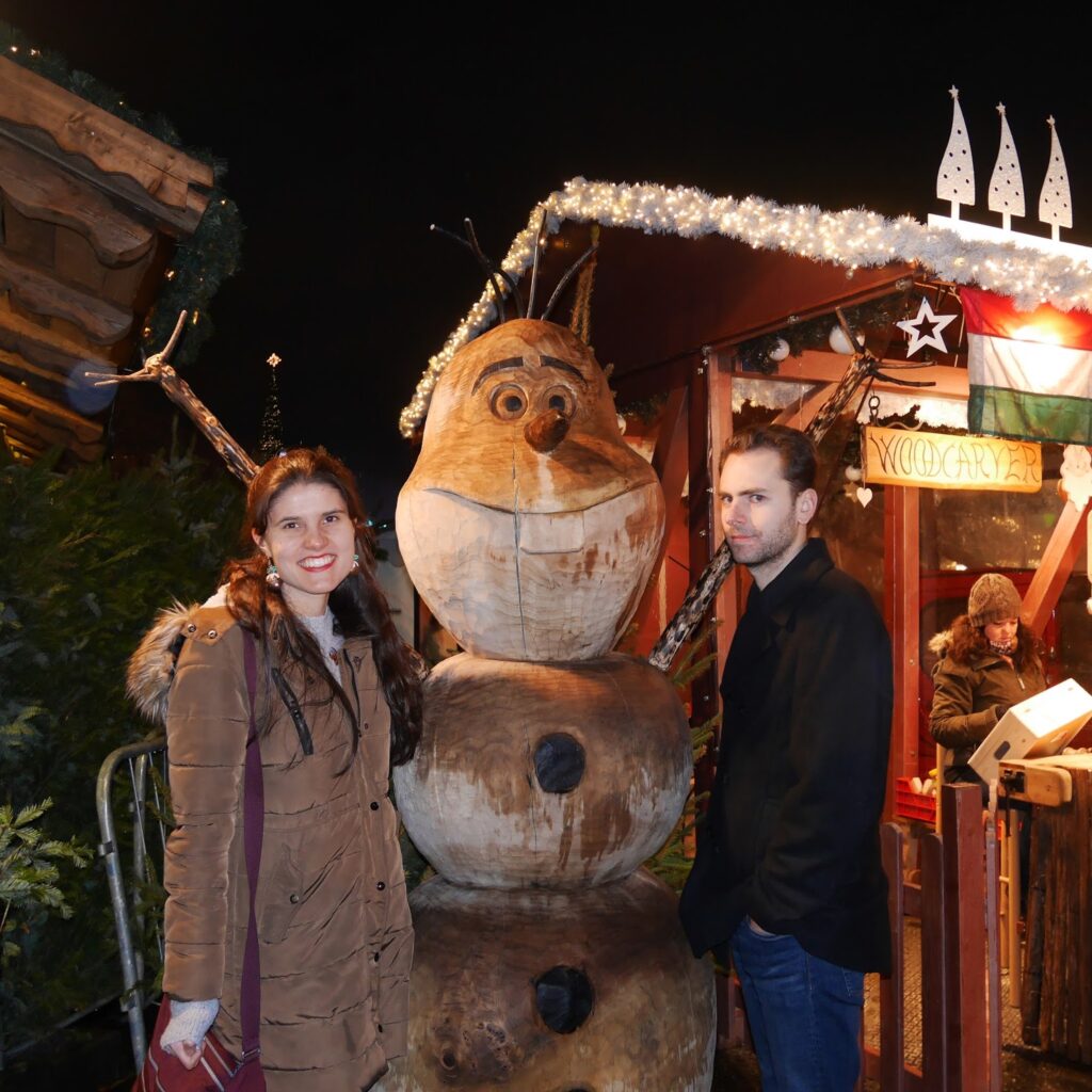 Kat Masterson and her boyfriend at Hyde Park's Winter Wonderland, London