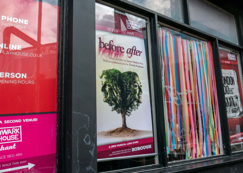 Before After poster outside Southwark Playhouse Borough