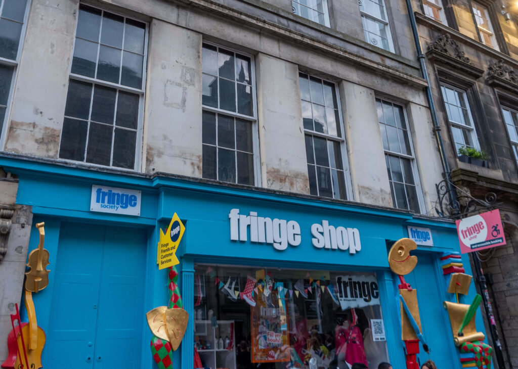 Edinburgh Fringe shop on the Royal Mile