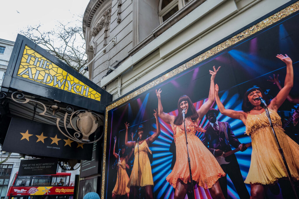 TINA: The Tina Turner Musical posters outside The Aldwych Theatre, London