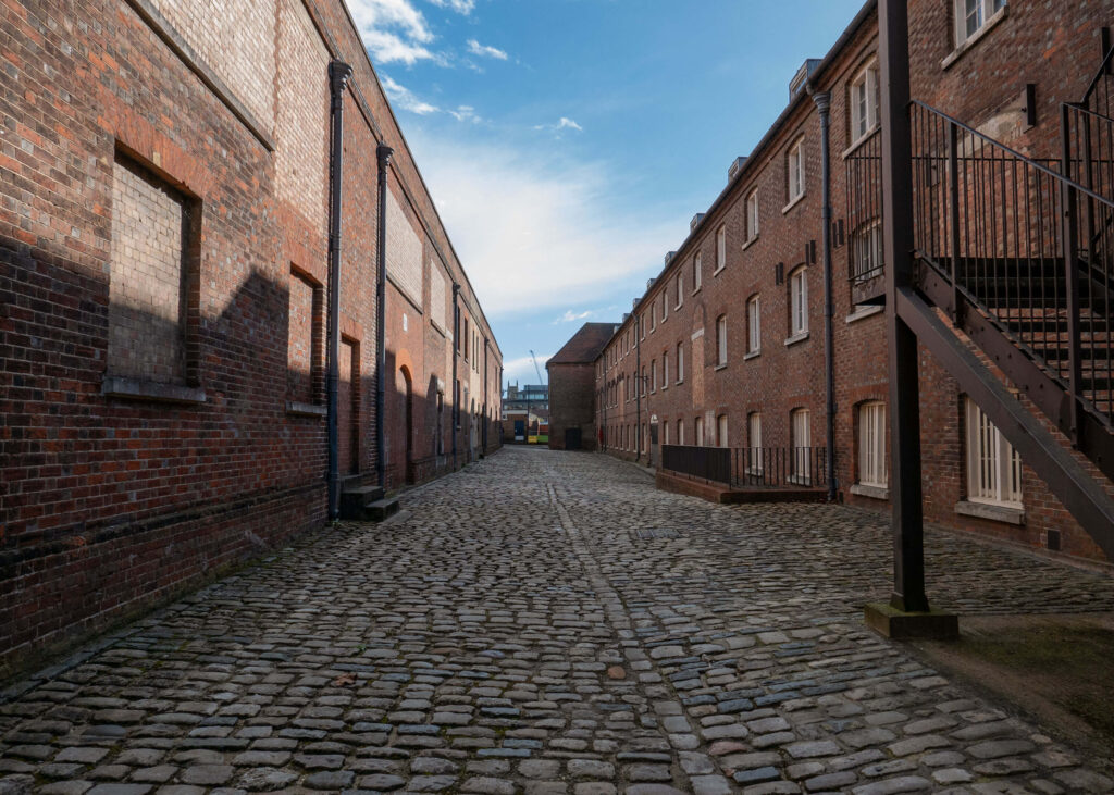 Cobbled streets - Call the Midwife Official Location Tour at the Historic Dockyard in Chatham, Kent