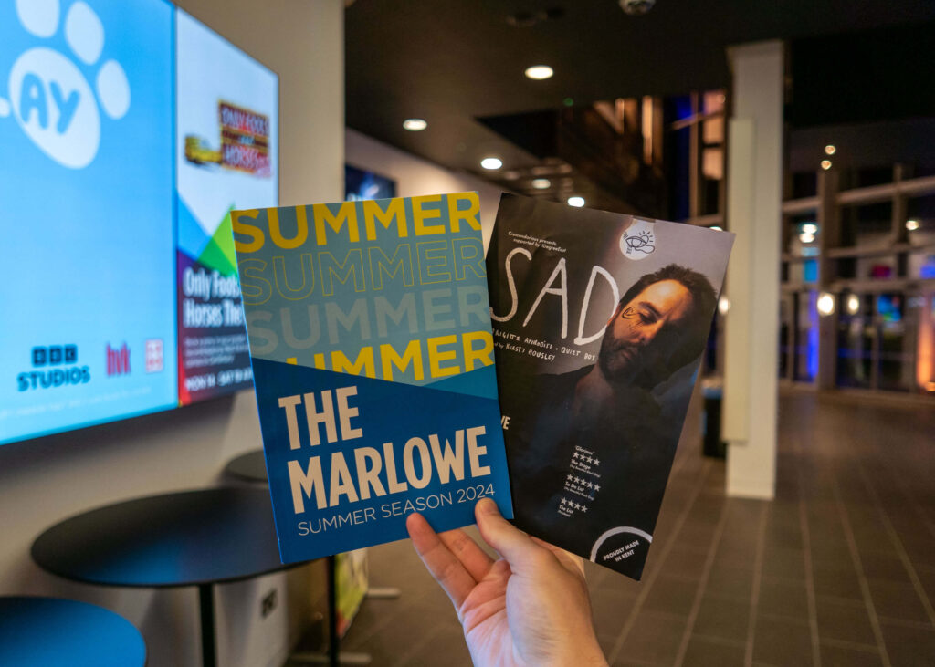 The Marlowe Theatre Summer Season brochure and a leaflet for SAD
