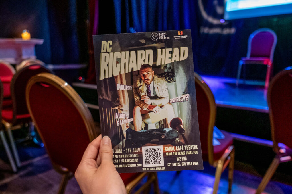 DC Richard Head leaflet at the Canal Cafe Theatre, London