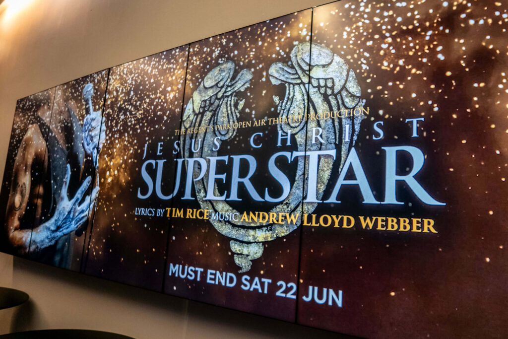 Jesus Christ Superstar digital poster at The Marlowe Theatre, Canterbury