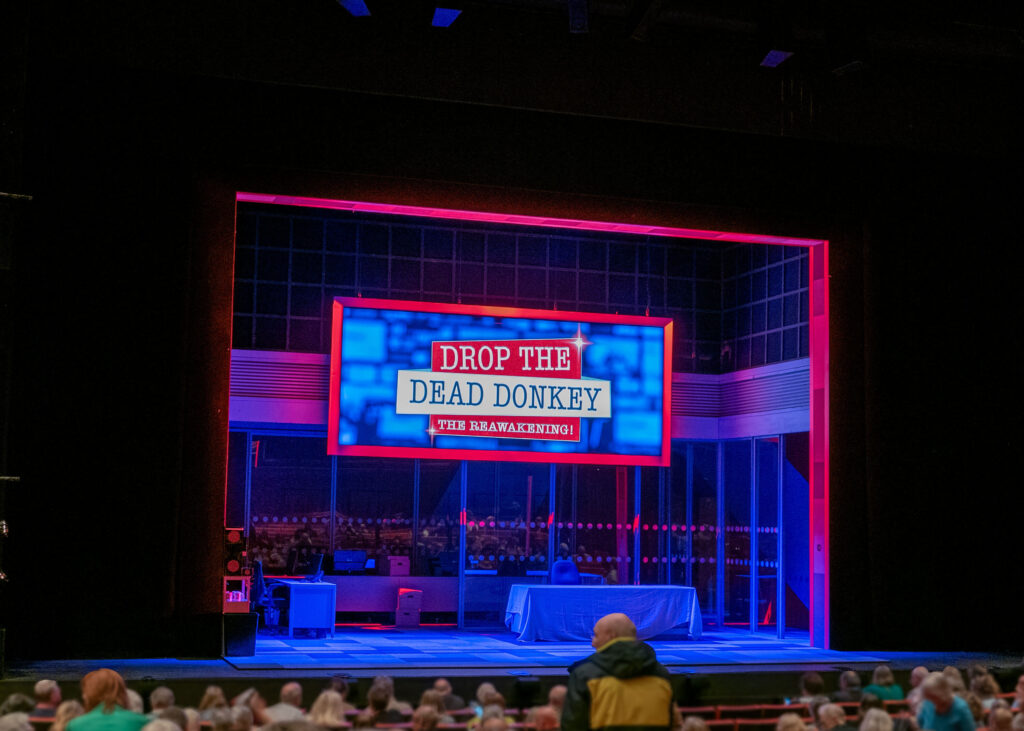 Drop The Dead Donkey: The Reawakening set at The Marlowe Theatre, Canterbury