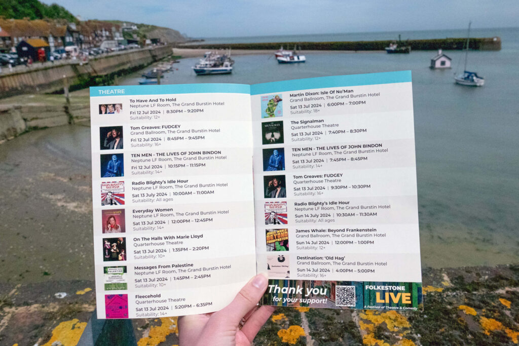 Folkestone Live programme featuring 'James Whale: Beyond Frankenstein' in Folkestone Harbour, Kent