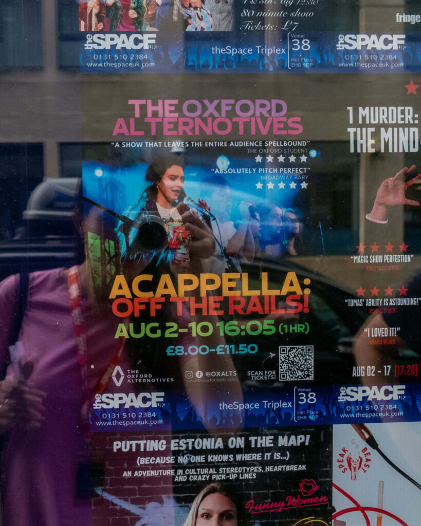 Oxford Alternotives: A Cappella Off the Rails! poster at theSpaceTriplex | Edinburgh Fringe